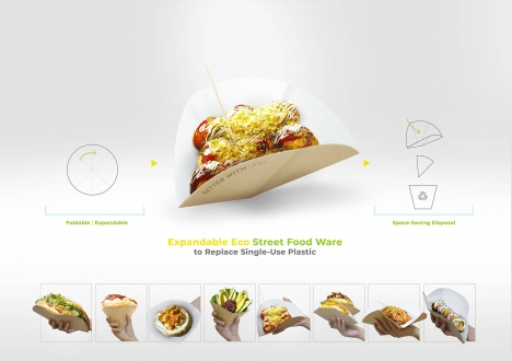 'Expandable Eco Street Food Ware' gewinnt 'Better with Less – Design Challenge' -